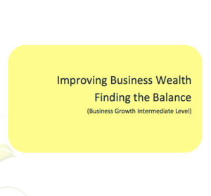 Products: Improving Business Wealth - Finding the Balance Workbook