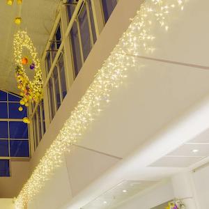 Indoor Lights: Icicle Fringe Fairy Lights | 3m White Rubber | Connectable