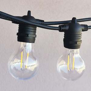 Festoon Lights: A60 Bulb | 5m 10 Bulbs | Flush Mount Dimmable Festoon Lights