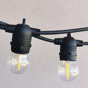 Festoon Lights | G45 Glass Bulb | 10m 10 Bulbs | Flush Mount | Connectable