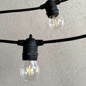 G45 Glass Blub | 5m 10 Bulbs | Non-Dimmable | Flush Mount Festoon Lights