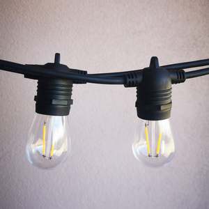 All Lights: S14 Clear Bulb | 10m 20 Bulbs | Flush Mount Dimmable Festoon Lights