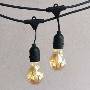 All Lights: Festoon Lights | A19 Amber | 10m 10 Bulbs | Drop Hang