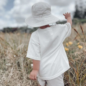 Clothing: The Wolf Oversized Knit Tee - Oat Milk