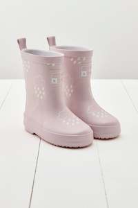Footwear: Baby Pink Colour-Changing Kids Gumboots