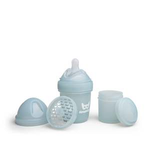 Double Anti-Colic Baby Bottle 140 ml - Grey