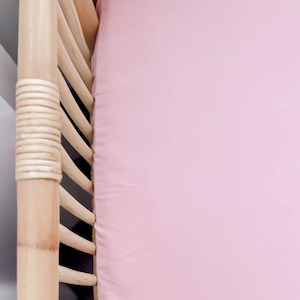 Pink Jersey Fitted Cot Sheet