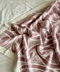 Blankets: Knitted Pēpi Blanket- Mauve