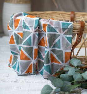 Multi-colour Triangle Muslin Wrap