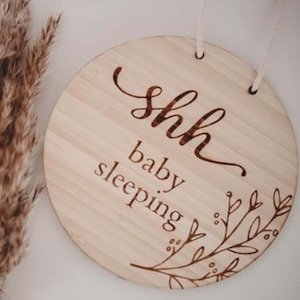 Decor: Baby Sleeping Plaque