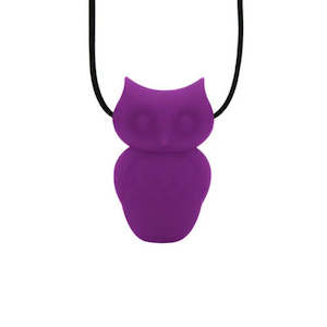 Owl Teething Pendant - Purple Grape