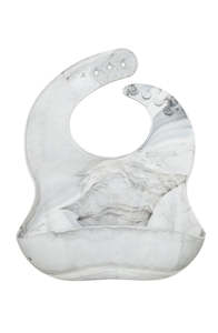 Bibs: Silicone Printed Bib - Marble