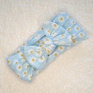 Bows 1: Stretch Bow Headband - Blue Daisy