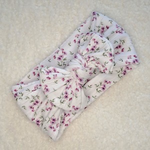 Bows 1: Stretch Bow Headband - Pink Floral