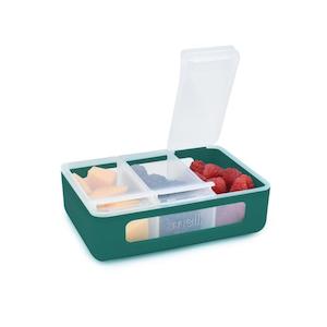 Melii 3 Compartment Snackle Box - Hunter Green