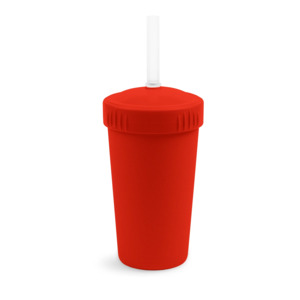 Re-Play Straw Cup with Silicone Straw - Red