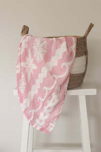 Blankets: Tiaki Layered Muslin Blanket (Cook Island) - Pink