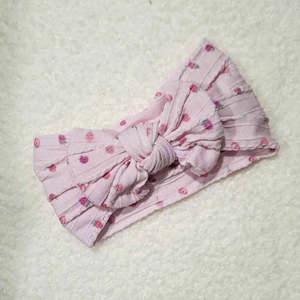 Stretch Bow Headband - Strawberry