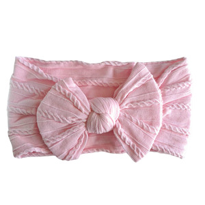 Stretch Bow Headband - Pastel Pink