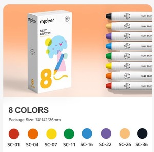 MiDeer Silky Crayon-8 Colors