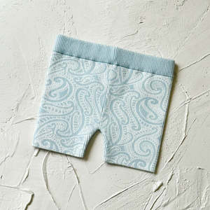 The Wolf Knit Bike Shorts - Sky