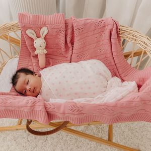 Pink Hearts Muslin Wrap