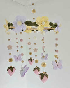 Butterfly & Strawberry Dreams Mobile