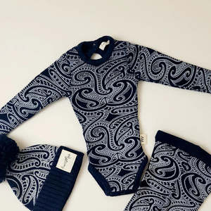 The Wolf Ribbed knit bodysuit - Midnight