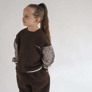 The Wolf Pullover Track set - Chocolate Brown