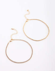 Gold Plated Anklet Set