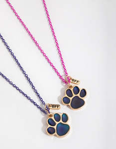 Kids Necklaces: Kids Paw Mood Best Friend Necklace Pack