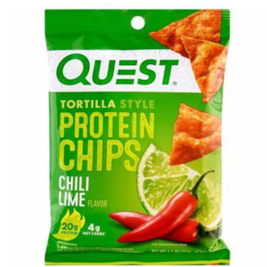 Snack Foods: Chili Lime Tortilla Style Protein Chips 32g