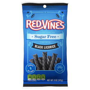 limited edition: Sugar Free Red Vines 141g Bag- BLACK LICORICE