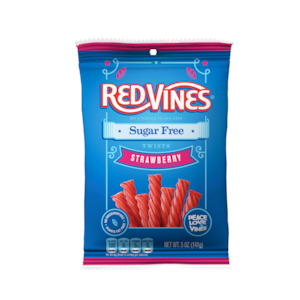 limited edition: Strawberry Licorice Twists, Sugar Free, 141g Bag