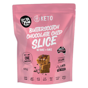 Baking Mixes: Butterscotch Chocolate Chip Slice 65g - NO BAKE OR BAKE