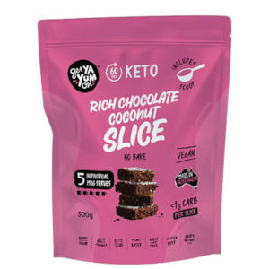 5 X Mug Mix VALUE PACK (with scoop!) RICH CHOCOLATE COCONUT SLICE (No Bake) 300gm low