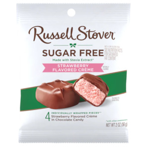 Dietary Needs: Russell Stover Sugar Free Peg Bag Candy - Strawberry Flavored Creme 56g