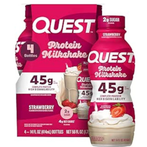 Bundles: Strawberry Protein Shake, 45g Protein 4 Pack