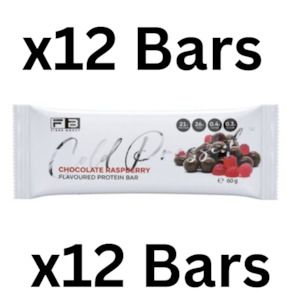 Bundles: FIBRE BOOST Choc Raspberry x 12 BOX BUNDLE Cold Pressed Protein Bar -
