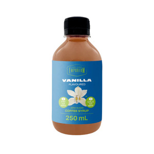 Vegan: Vanilla Flavoured Zero Sugar Syrup - 250mL