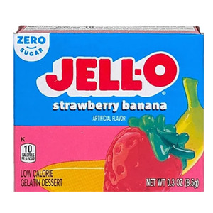 Low Calorie: Jell-O Sugar-Free Instant Jelly - Strawberry Banana / One Pack