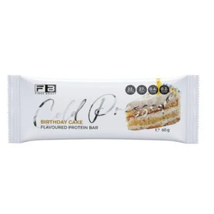 Low Calorie: FIBRE BOOST BIRTHDAY CAKE 60g Cold Pressed Protein Bar -