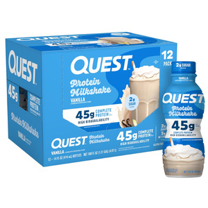 12 PACK BOX Vanilla Protein Shake, 45g Protein