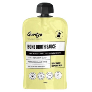 Gevity Bone Broth Sauce Total Tummy Turmeric 200gm Pouch