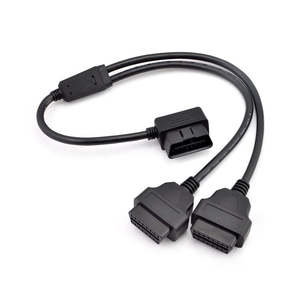 Motors Accessories: 16 Pin OBD2 Male To Double Female Splitter Y Connector Extension Cable