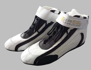Lightning Race Gear: Race Boots SFI - White / Black - SFI 3.3  (LRGWBSFI)