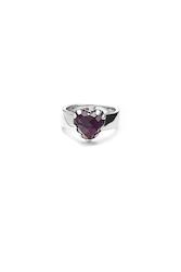 Love Claw Ring Dark Amethyst