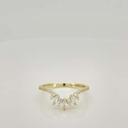 Moon Jewels Collection: Lyra stacker - 14K Yellow gold vermeil