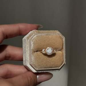 Opal & Diamond Sunflower Queen Ring