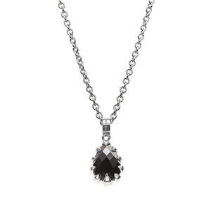 Love Claw Teardrop Necklace Onyx